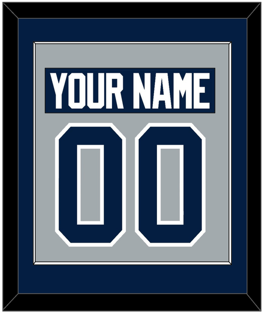 Penn State Nameplate & Number (Back) Combined - Alternate Gray - Essential Tier 2