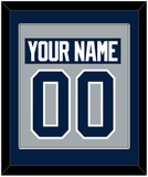 Penn State Nameplate & Number (Back) Combined - Alternate Gray - Single Mat 2