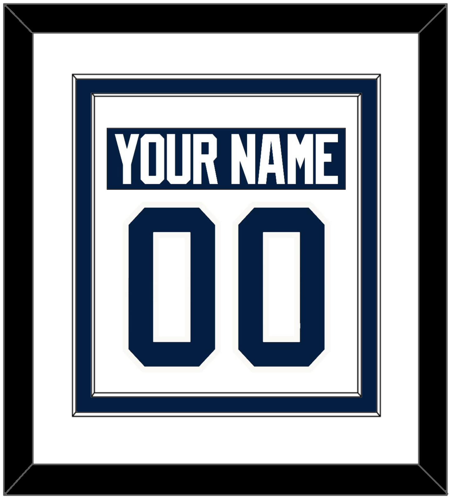 Penn State Nameplate & Number (Back) Combined - Home White - Signature Tier 1