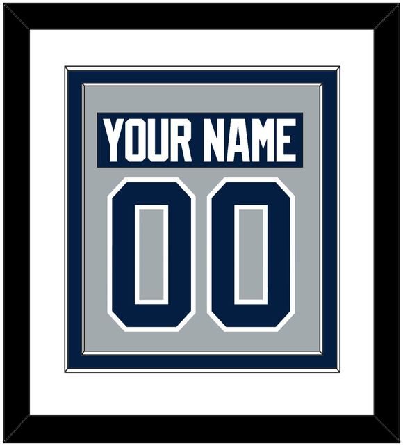 Penn State Nameplate & Number (Back) Combined - Alternate Gray - Double Mat 1