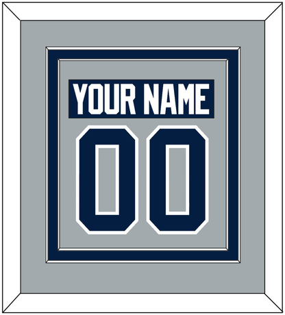 Penn State Nameplate & Number (Back) Combined - Alternate Gray - Signature Tier 2