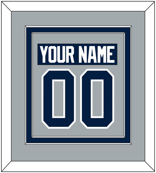 Penn State Nameplate & Number (Back) Combined - Alternate Gray - Signature Tier 2
