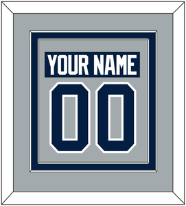 Penn State Nameplate & Number (Back) Combined - Alternate Gray - Double Mat 2