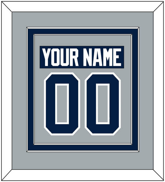 Penn State Nameplate & Number (Back) Combined - Alternate Gray - Double Mat 2