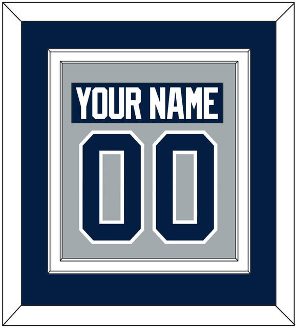 Penn State Nameplate & Number (Back) Combined - Alternate Gray - Double Mat 3