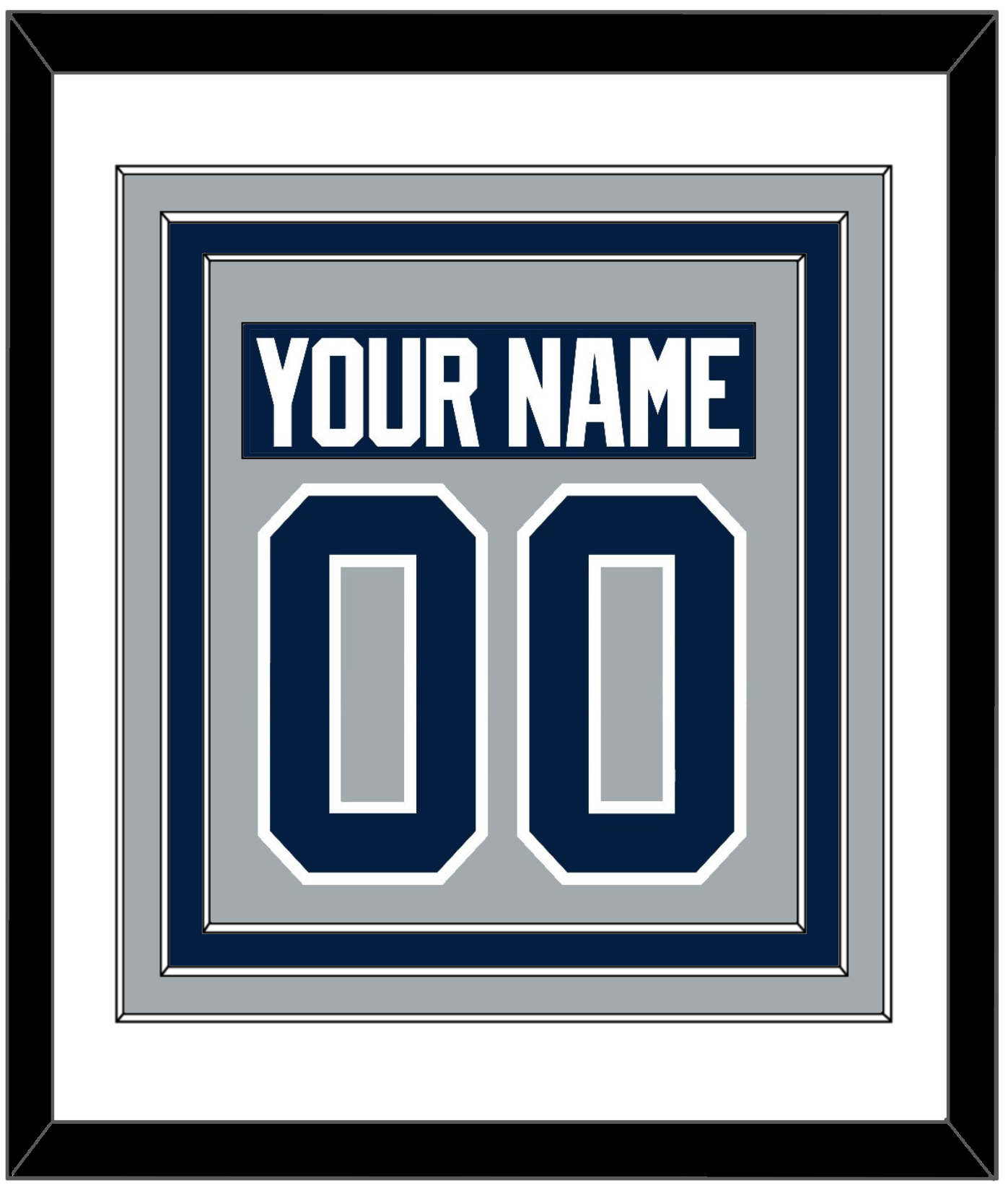 Penn State Nameplate & Number (Back) Combined - Alternate Gray - Premier Tier 1