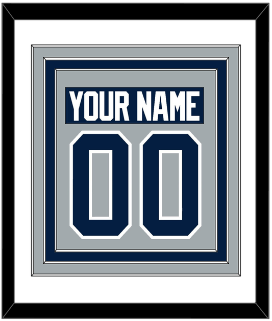 Penn State Nameplate & Number (Back) Combined - Alternate Gray - Premier Tier 1