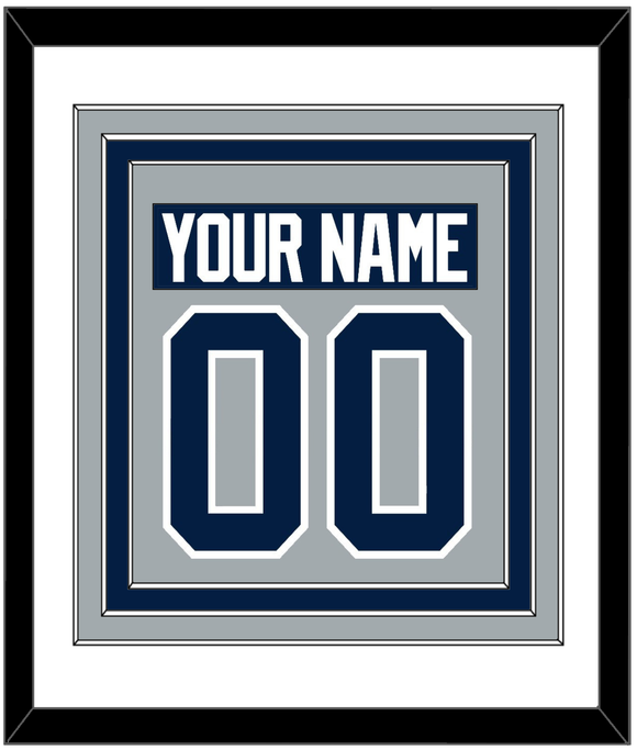 Penn State Nameplate & Number (Back) Combined - Alternate Gray - Triple Mat 1