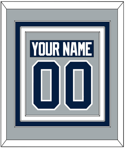 Penn State Nameplate & Number (Back) Combined - Alternate Gray - Premier Tier 2