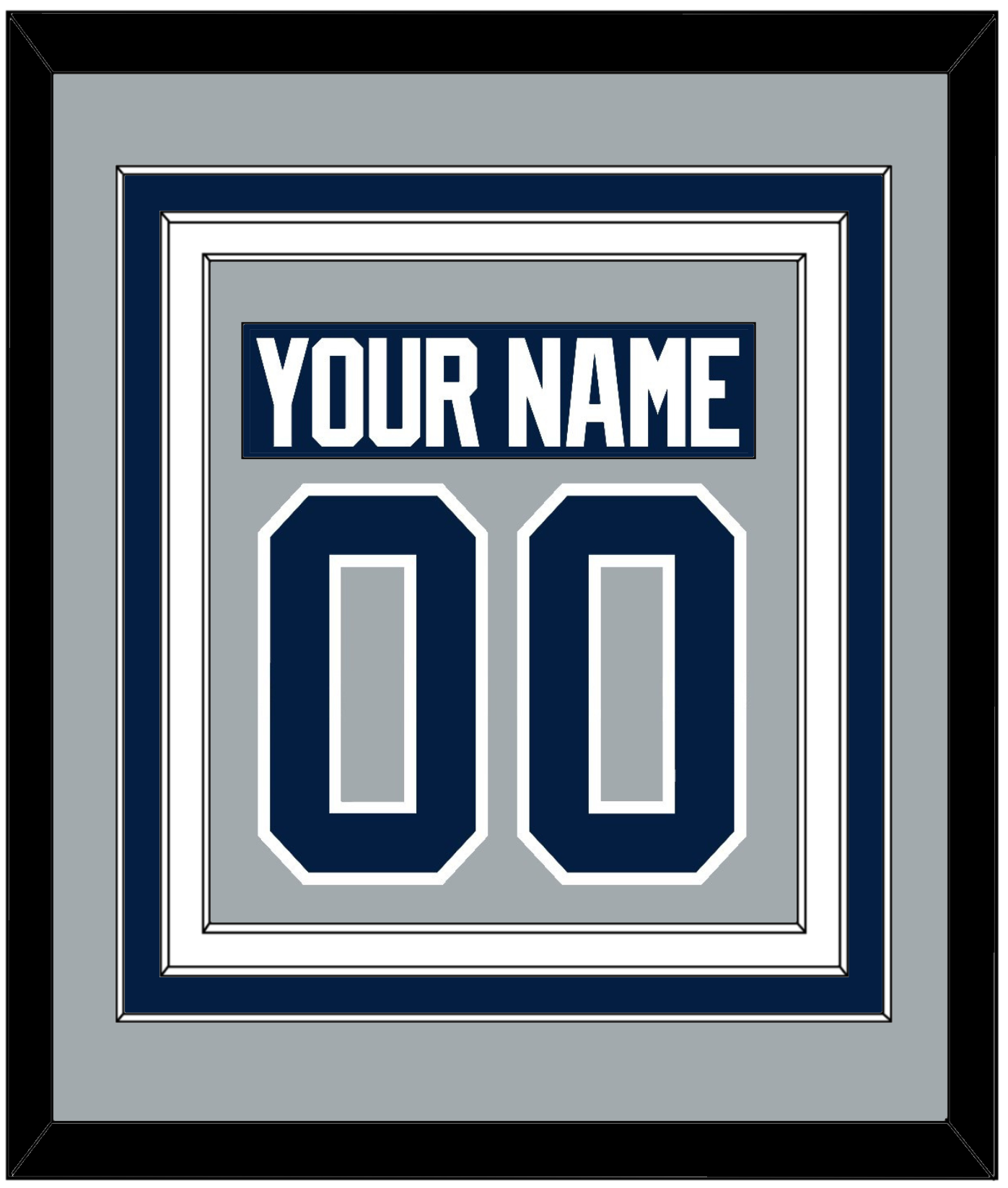 Penn State Nameplate & Number (Back) Combined - Alternate Gray - Premier Tier 2