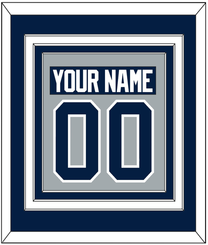 Penn State Nameplate & Number (Back) Combined - Alternate Gray - Premier Tier 3