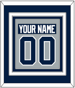 Penn State Nameplate & Number (Back) Combined - Alternate Gray - Triple Mat 3