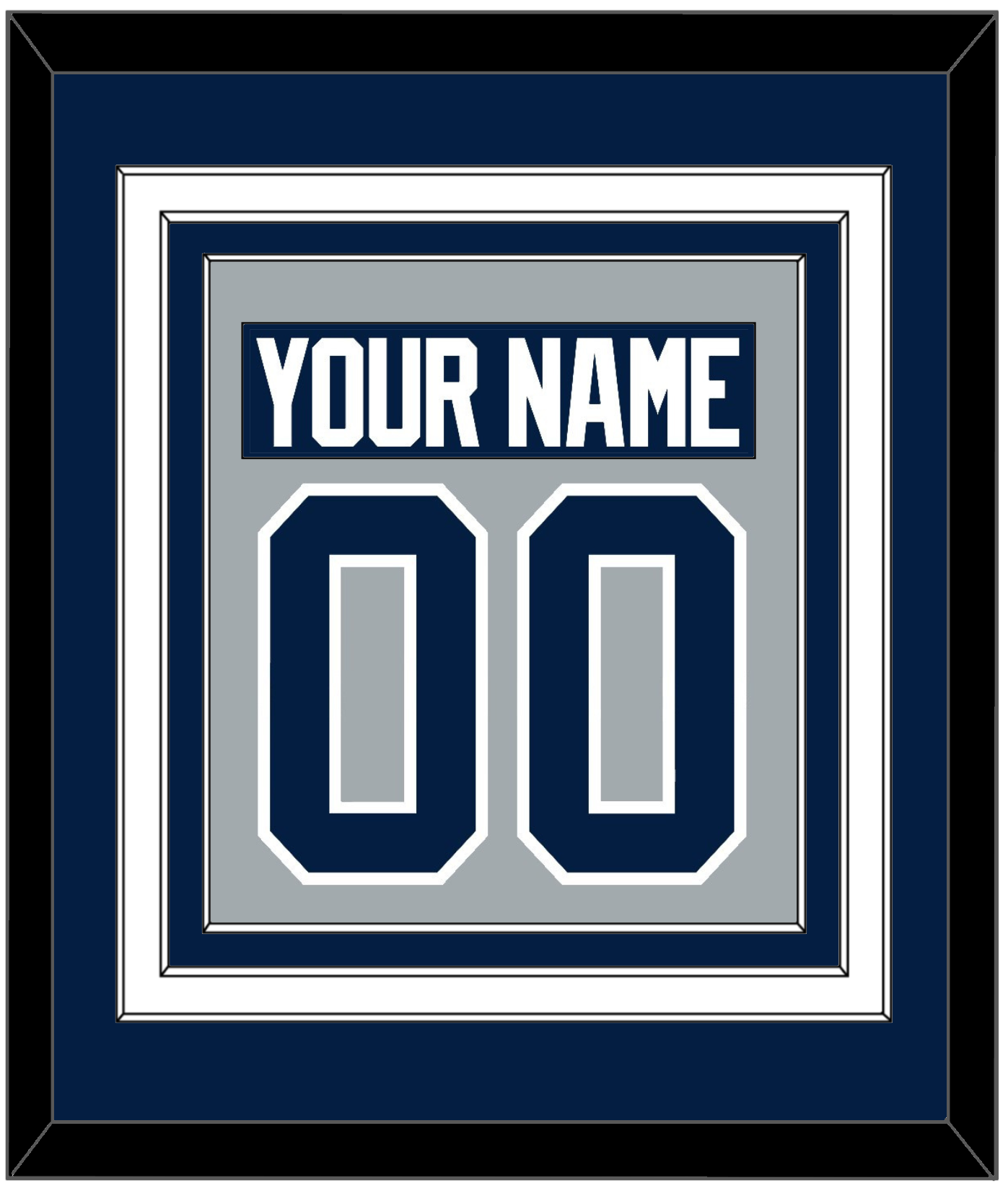 Penn State Nameplate & Number (Back) Combined - Alternate Gray - Premier Tier 3