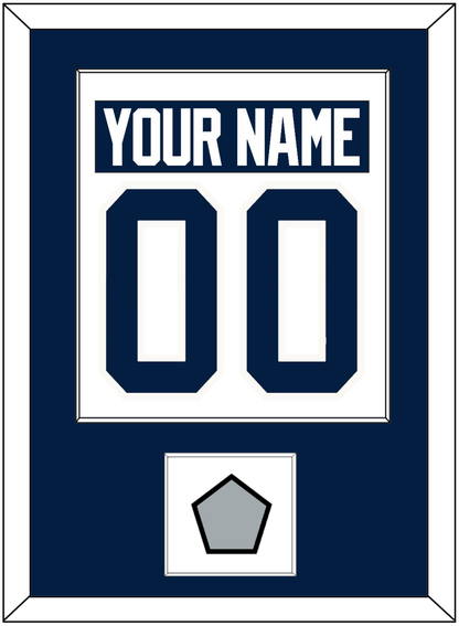 Penn State Nameplate & Number (Back) Combined With Frozen Four Patch - Home White - Essential Tier 1