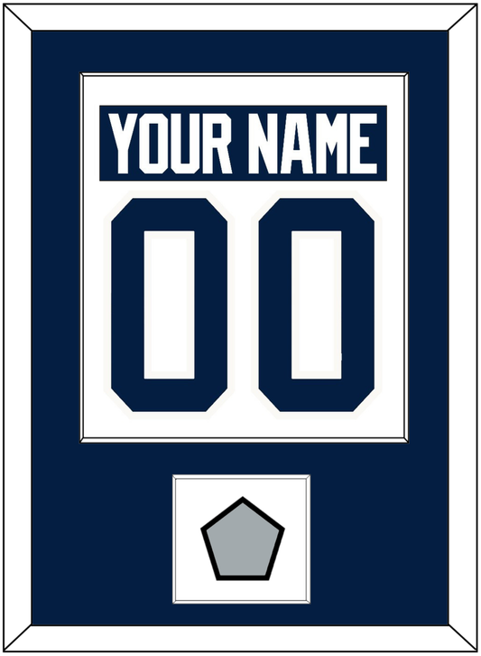 Penn State Nameplate & Number (Back) Combined With Frozen Four Patch - Home White - Essential Tier 1