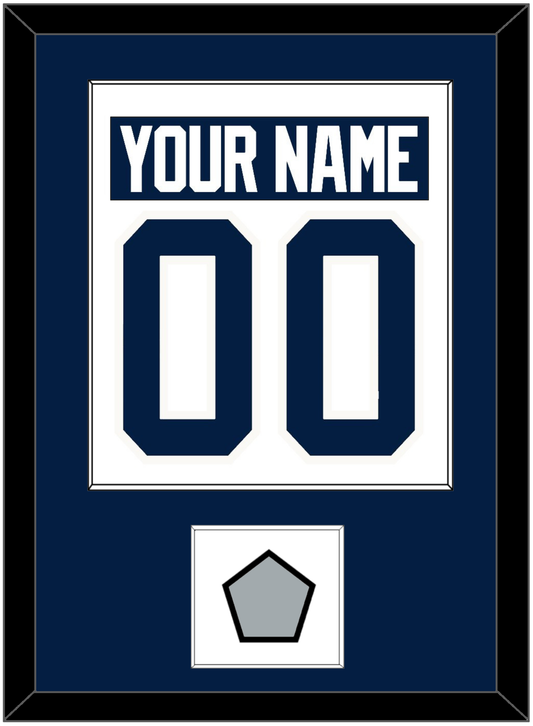 Penn State Nameplate & Number (Back) Combined With Frozen Four Patch - Home White - Essential Tier 1