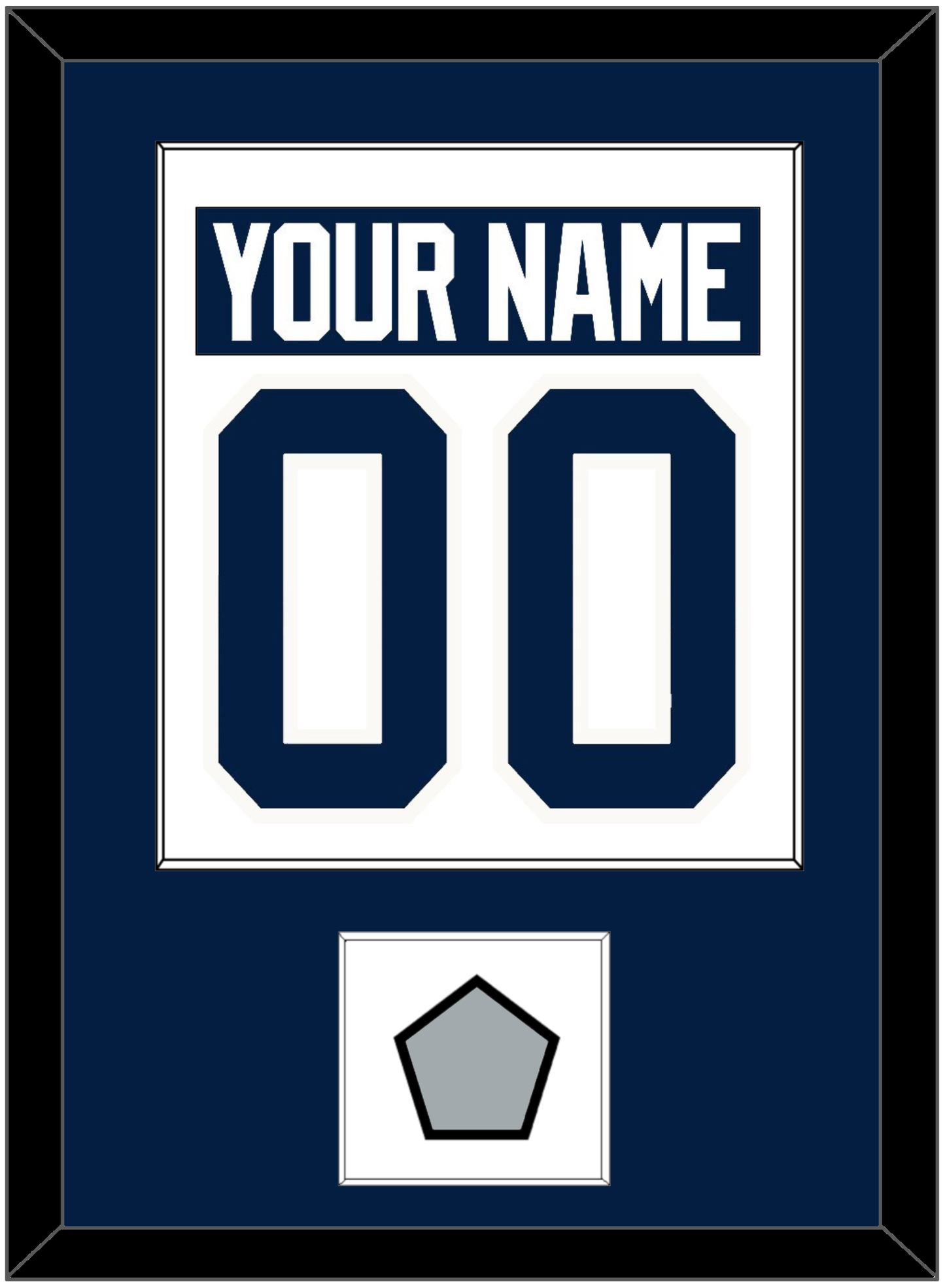 Penn State Nameplate & Number (Back) Combined With Frozen Four Patch - Home White - Essential Tier 1