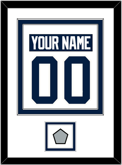Penn State Nameplate & Number (Back) Combined With Frozen Four Patch - Home White - Signature Tier 1