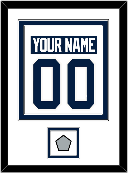 Penn State Nameplate & Number (Back) Combined With Frozen Four Patch - Home White - Signature Tier 1