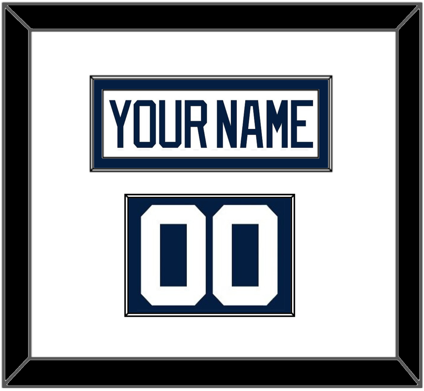 Penn State Hockey Nameplate & Number (Shoulder) - Road Blue - Essential Tier 1