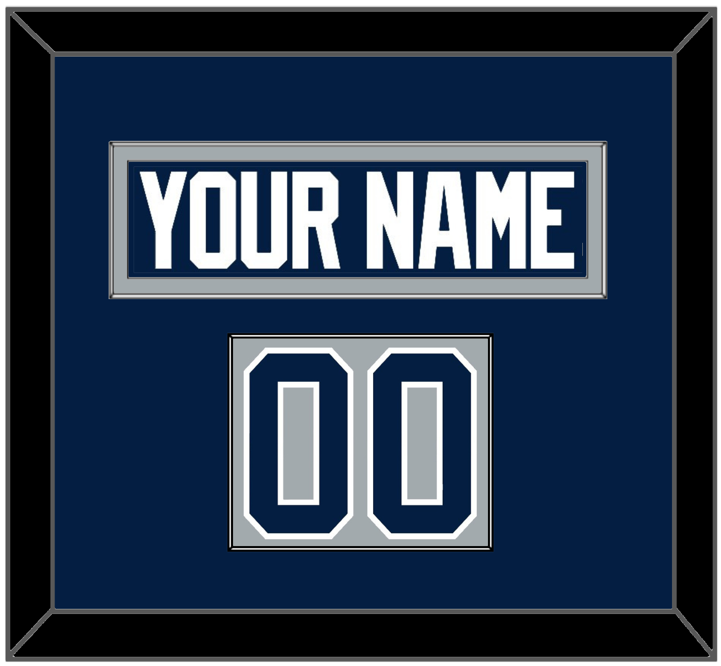 Penn State Hockey Nameplate & Number (Shoulder) - Alternate Gray - Essential Tier 2
