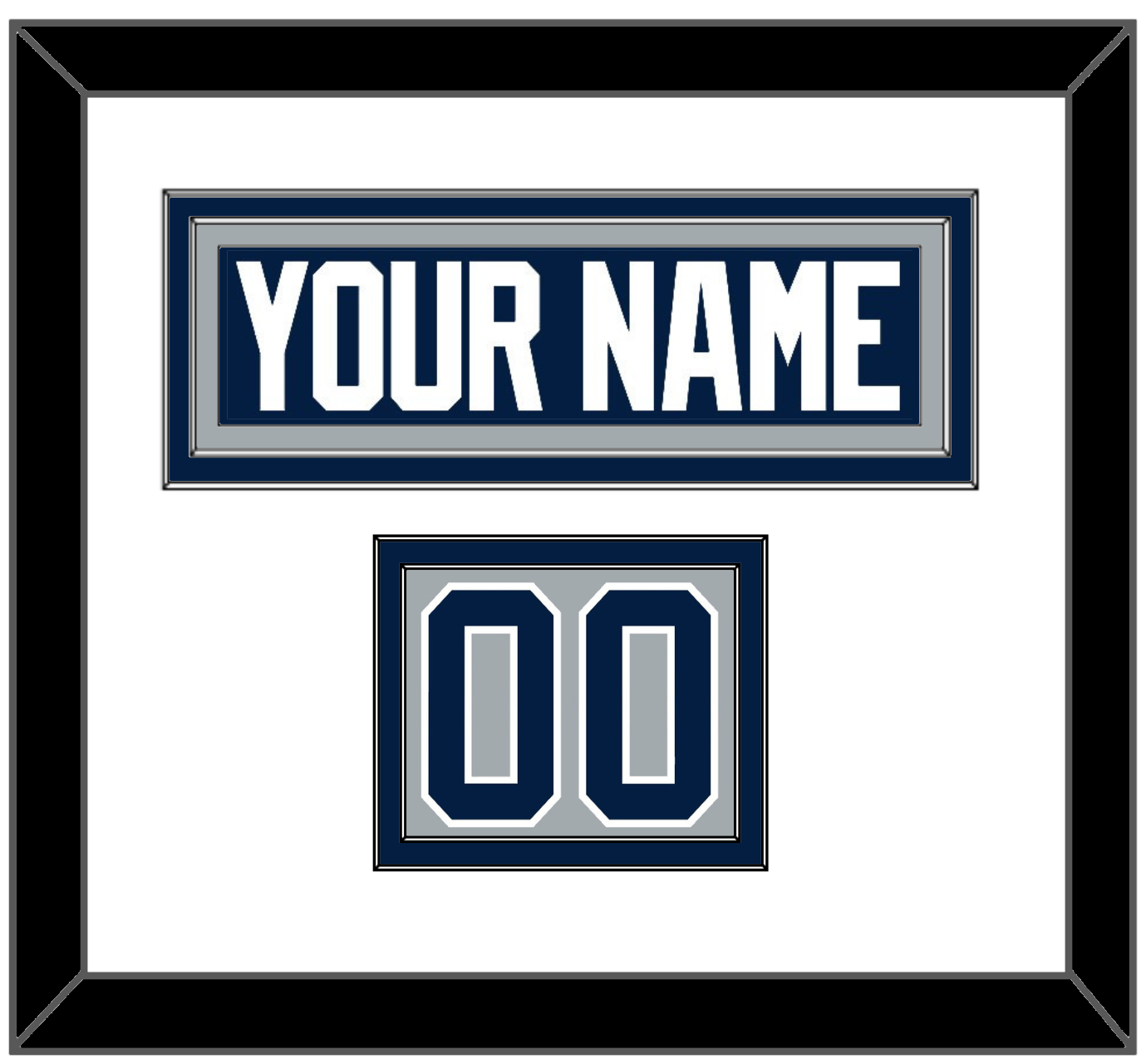Penn State Hockey Nameplate & Number (Shoulder) - Alternate Gray - Signature Tier 1