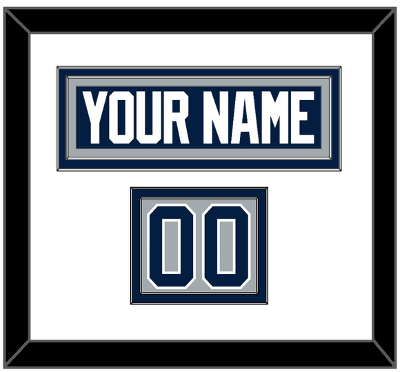 Penn State Hockey Nameplate & Number (Shoulder) - Alternate Gray - Double Mat 1