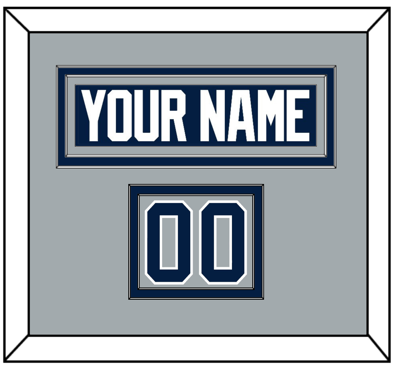 Penn State Hockey Nameplate & Number (Shoulder) - Alternate Gray - Signature Tier 2