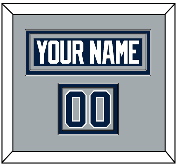 Penn State Hockey Nameplate & Number (Shoulder) - Alternate Gray - Double Mat 2