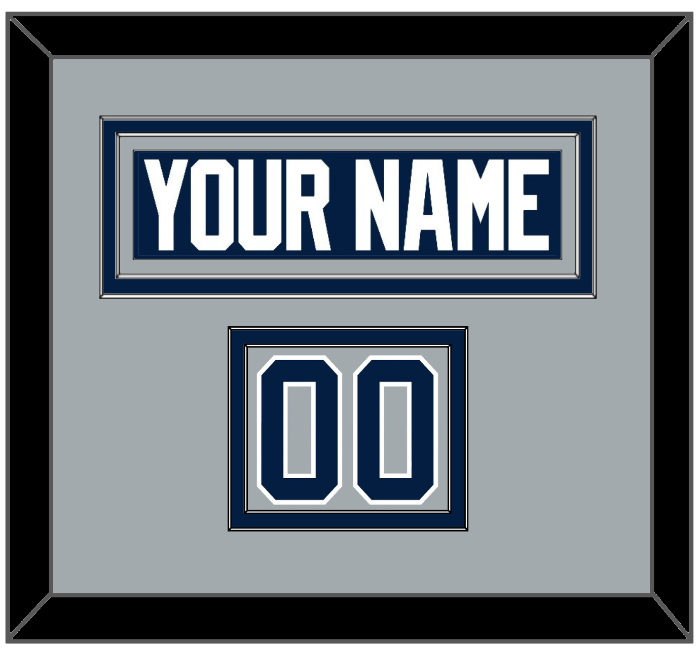 Penn State Hockey Nameplate & Number (Shoulder) - Alternate Gray - Signature Tier 2