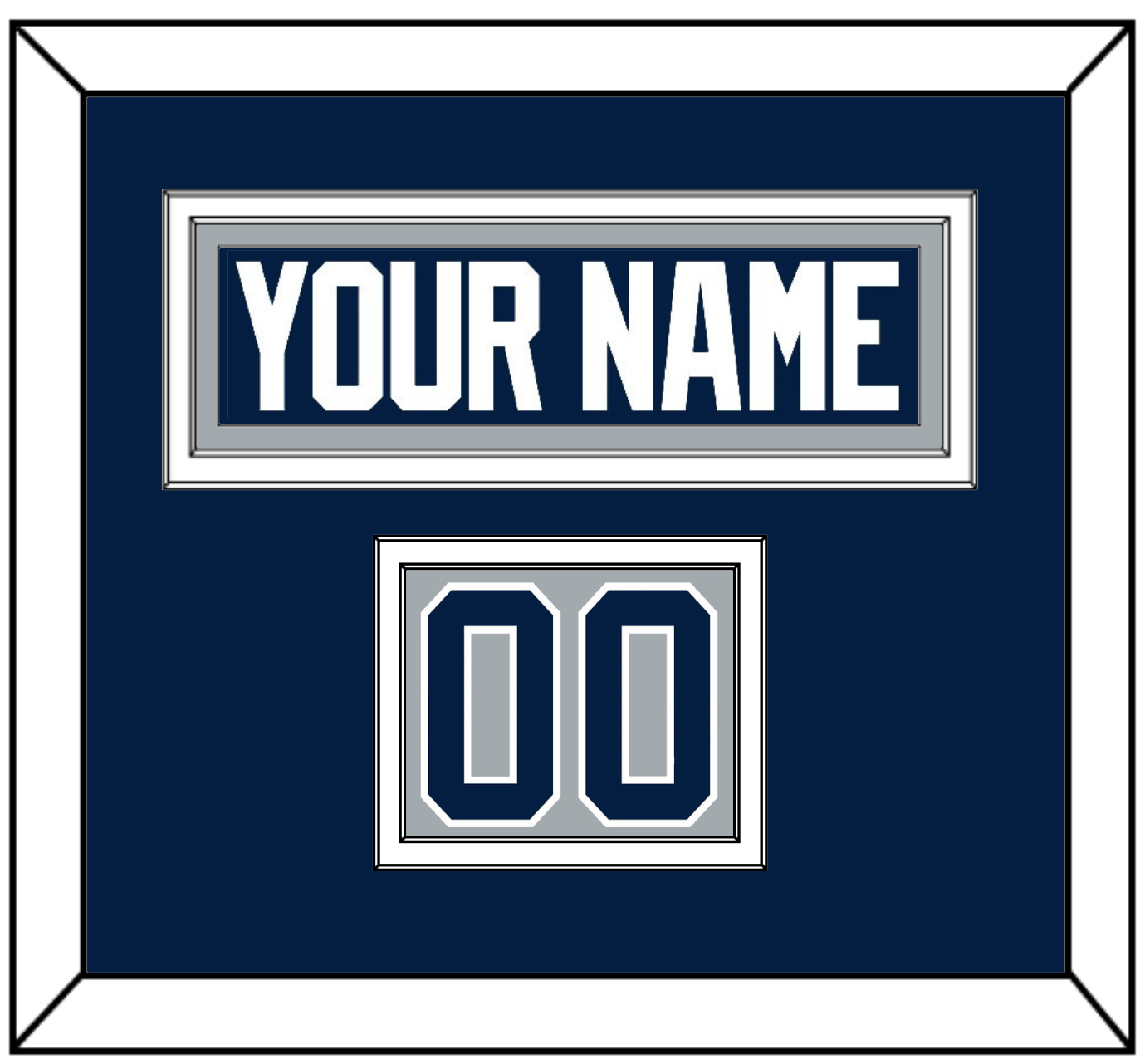 Penn State Hockey Nameplate & Number (Shoulder) - Alternate Gray - Signature Tier 3