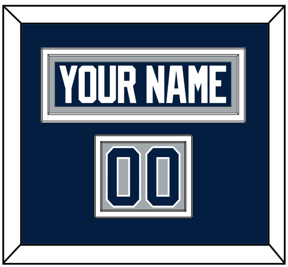 Penn State Hockey Nameplate & Number (Shoulder) - Alternate Gray - Double Mat 3