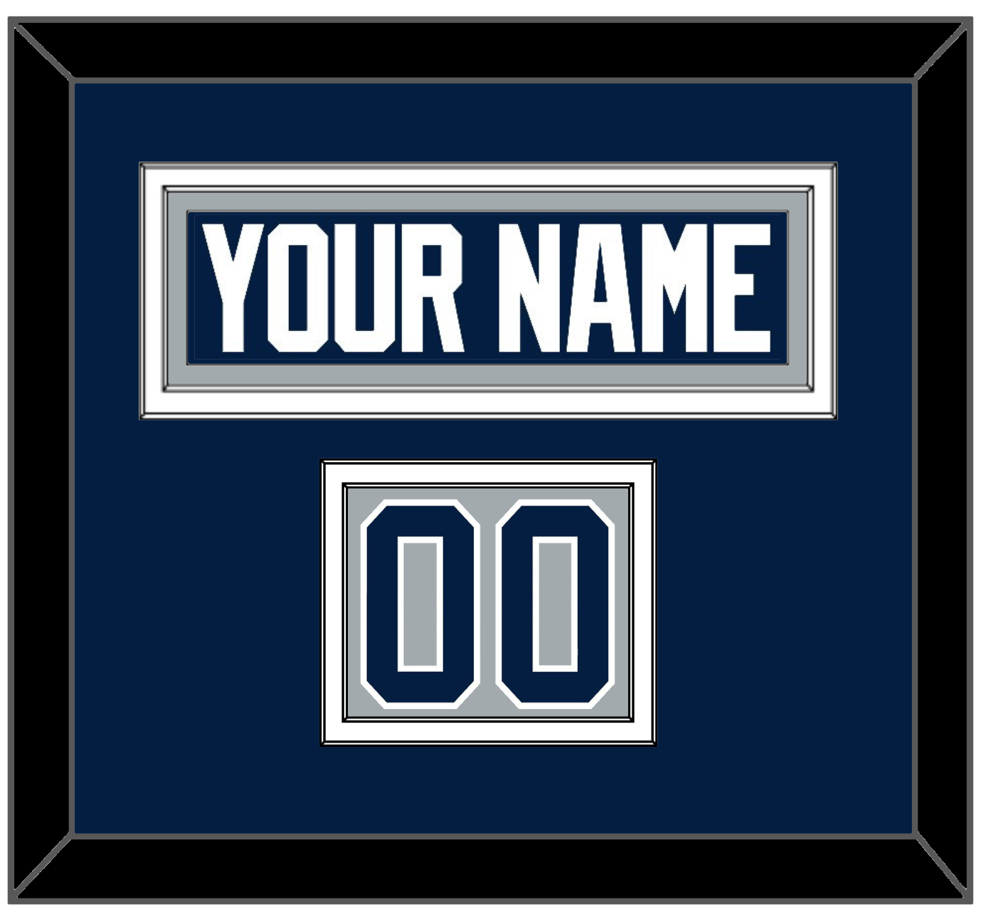 Penn State Hockey Nameplate & Number (Shoulder) - Alternate Gray - Signature Tier 3
