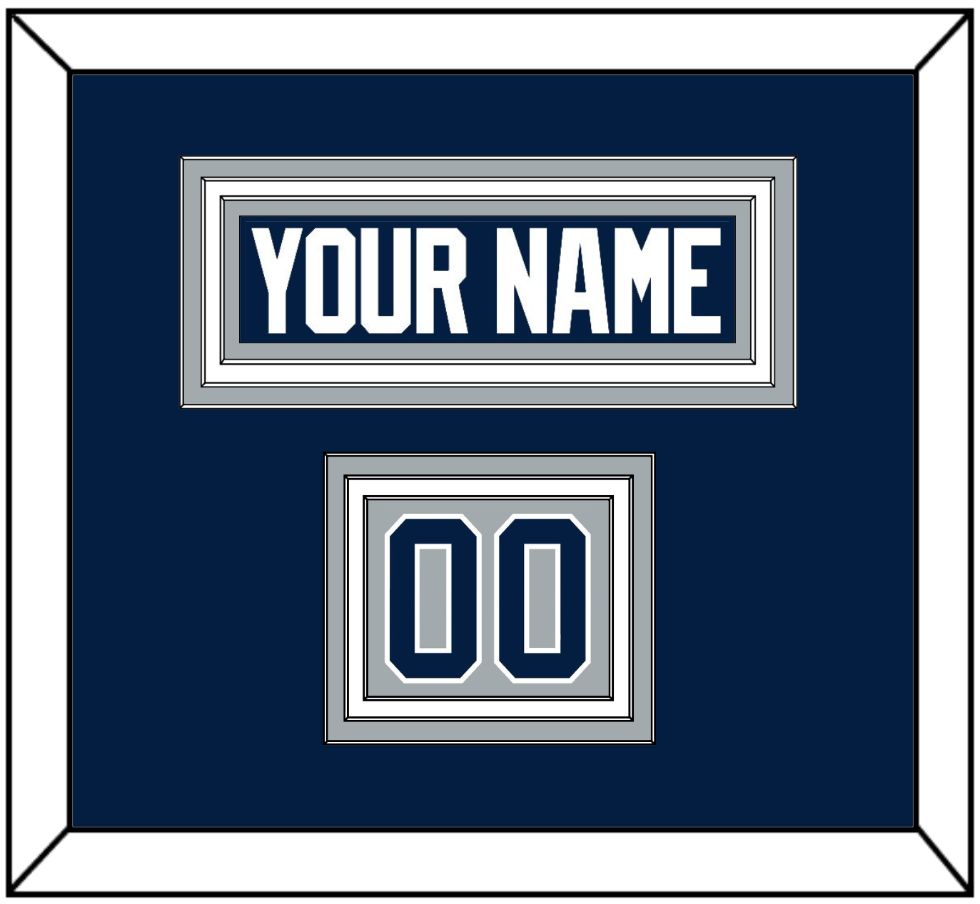 Penn State Hockey Nameplate & Number (Shoulder) - Alternate Gray - Premier Tier 2