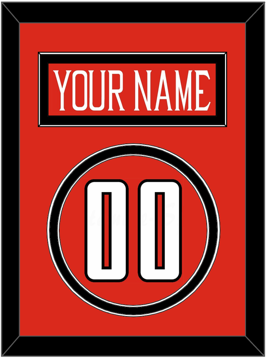Texas Tech Baseball Nameplate & Number (Back) - Alternate Red (2018-2019) - Signature Tier 2