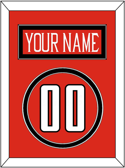 Texas Tech Baseball Nameplate & Number (Back) - Alternate Red (2018-2019) - Signature Tier 2