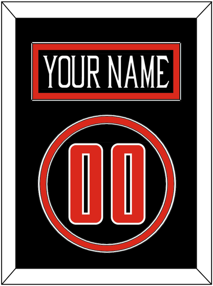 Texas Tech Baseball Nameplate & Number (Back) - Alternate Black (2018-2019) - Signature Tier 2