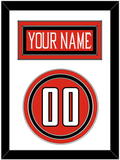 Texas Tech Baseball Nameplate & Number (Back) - Alternate Red (2018-2019) - Triple Mat 1