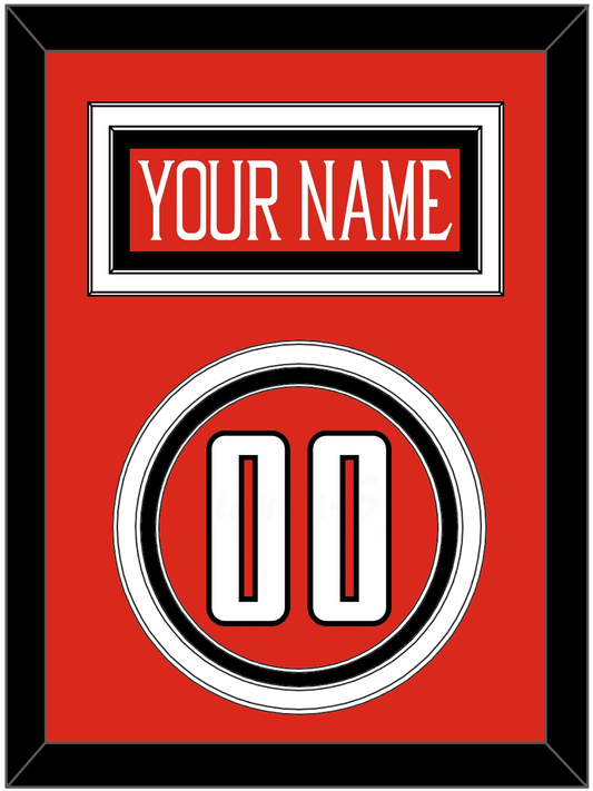 Texas Tech Baseball Nameplate & Number (Back) - Alternate Red (2018-2019) - Premier Tier 2