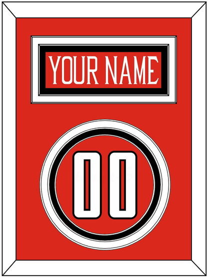 Texas Tech Baseball Nameplate & Number (Back) - Alternate Red (2018-2019) - Premier Tier 2