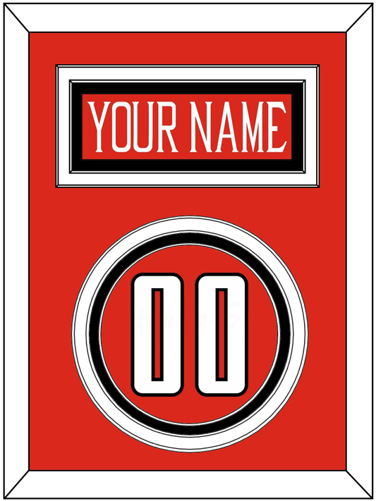 Texas Tech Baseball Nameplate & Number (Back) - Alternate Red (2018-2019) - Premier Tier 2