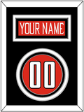 Texas Tech Baseball Nameplate & Number (Back) - Alternate Red (2018-2019) - Triple Mat 3