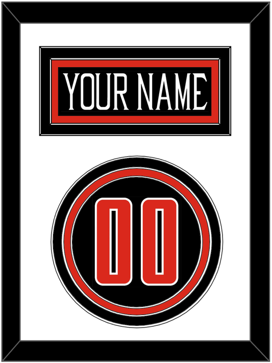 Texas Tech Baseball Nameplate & Number (Back) - Alternate Black (2018-2019) - Premier Tier 1