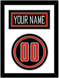 Texas Tech Baseball Nameplate & Number (Back) - Alternate Black (2018-2019) - Triple Mat 1