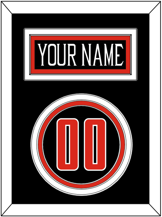 Texas Tech Baseball Nameplate & Number (Back) - Alternate Black (2018-2019) - Premier Tier 2