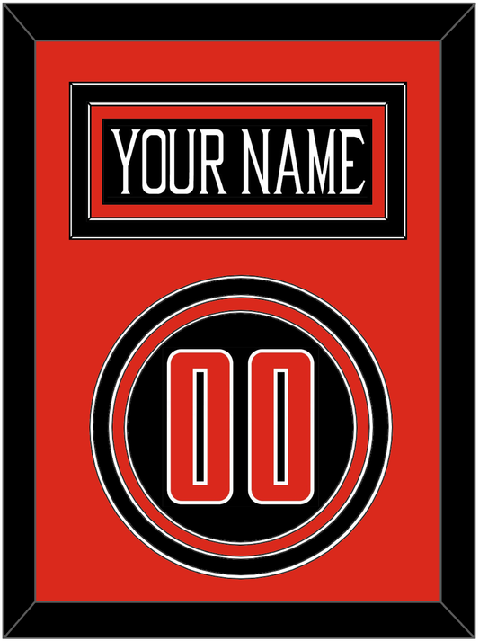 Texas Tech Baseball Nameplate & Number (Back) - Alternate Black (2018-2019) - Premier Tier 3