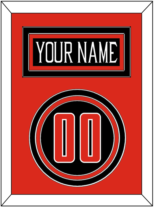 Texas Tech Baseball Nameplate & Number (Back) - Alternate Black (2018-2019) - Premier Tier 3