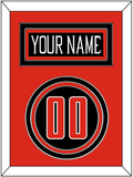 Texas Tech Baseball Nameplate & Number (Back) - Alternate Black (2018-2019) - Triple Mat 3