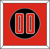 Texas Tech Baseball Number - Alternate Black (2018-2019) - Single Mat 2