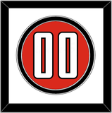 Texas Tech Baseball Number - Alternate Red (2018-2019) - Double Mat 1